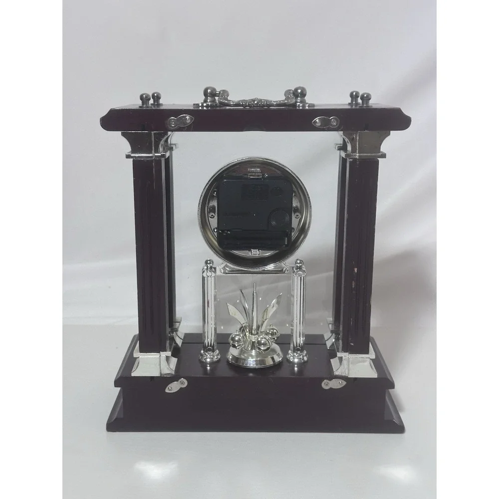 wallace silversmith carriage mantle quartz battery operated clock